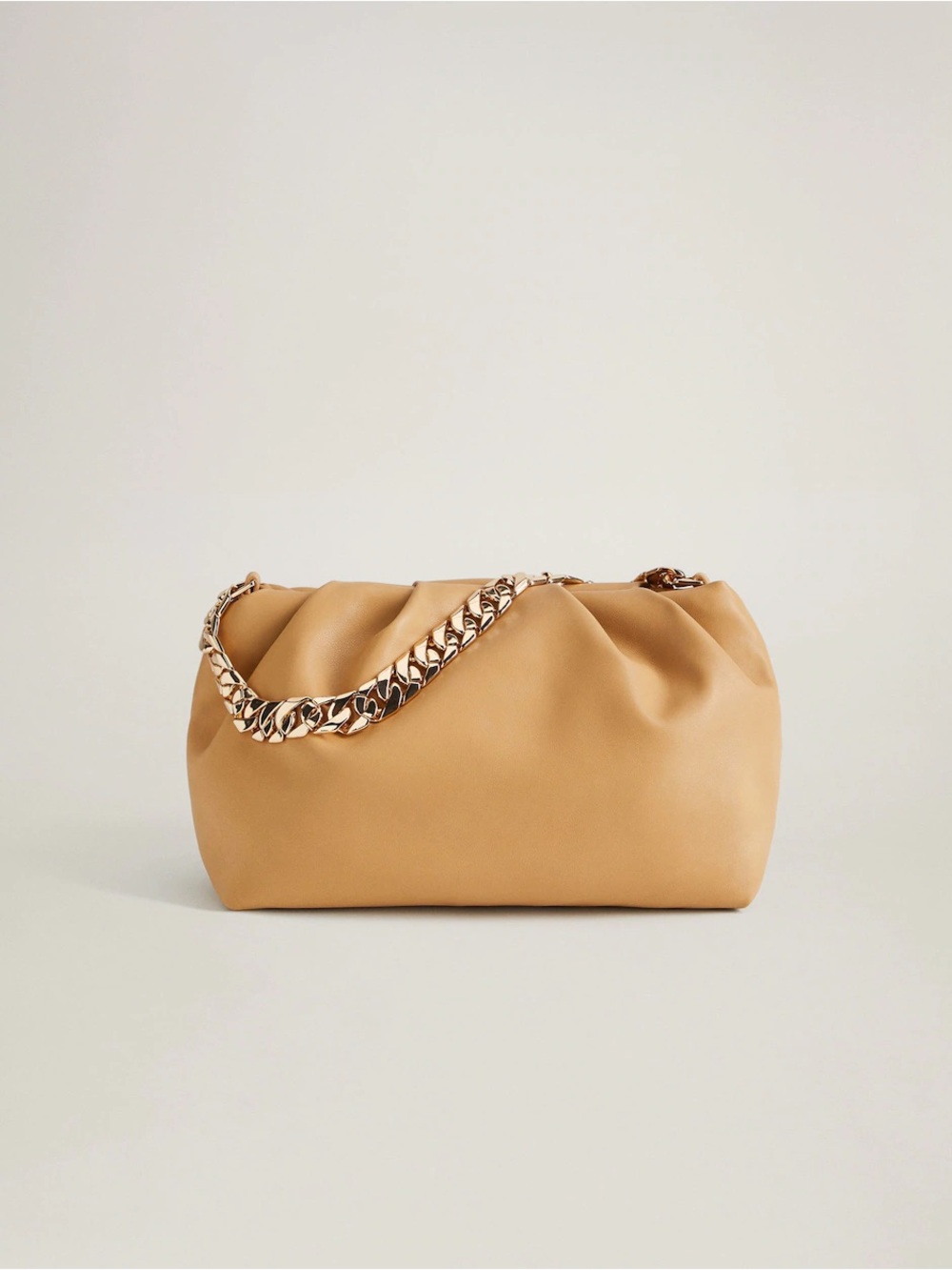 Mango faux leather sloughy chain bag